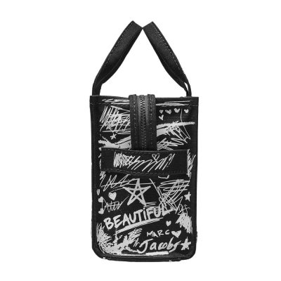 THE PUNK SCRIBBLE CANVAS SMALL TOTE BAG